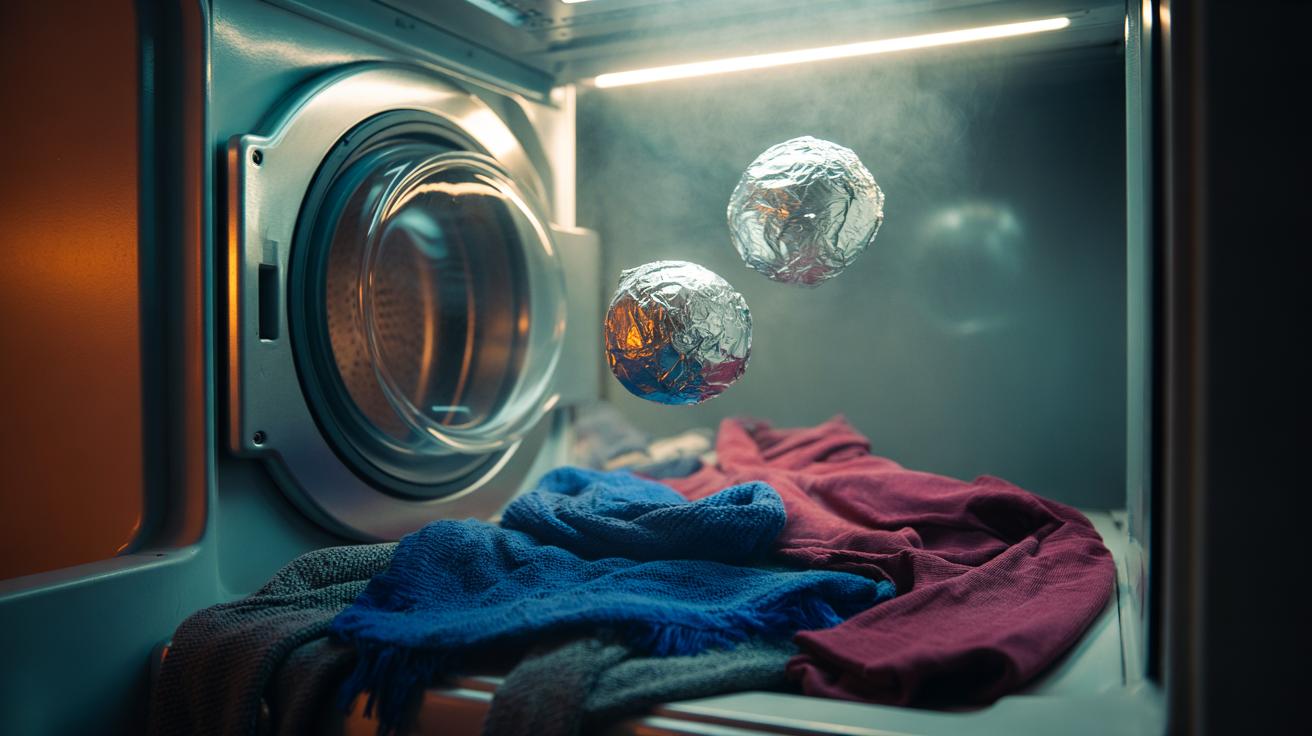 Aluminium foil eliminates static from clothes in seconds : how simple metallic shine stops cling immediately