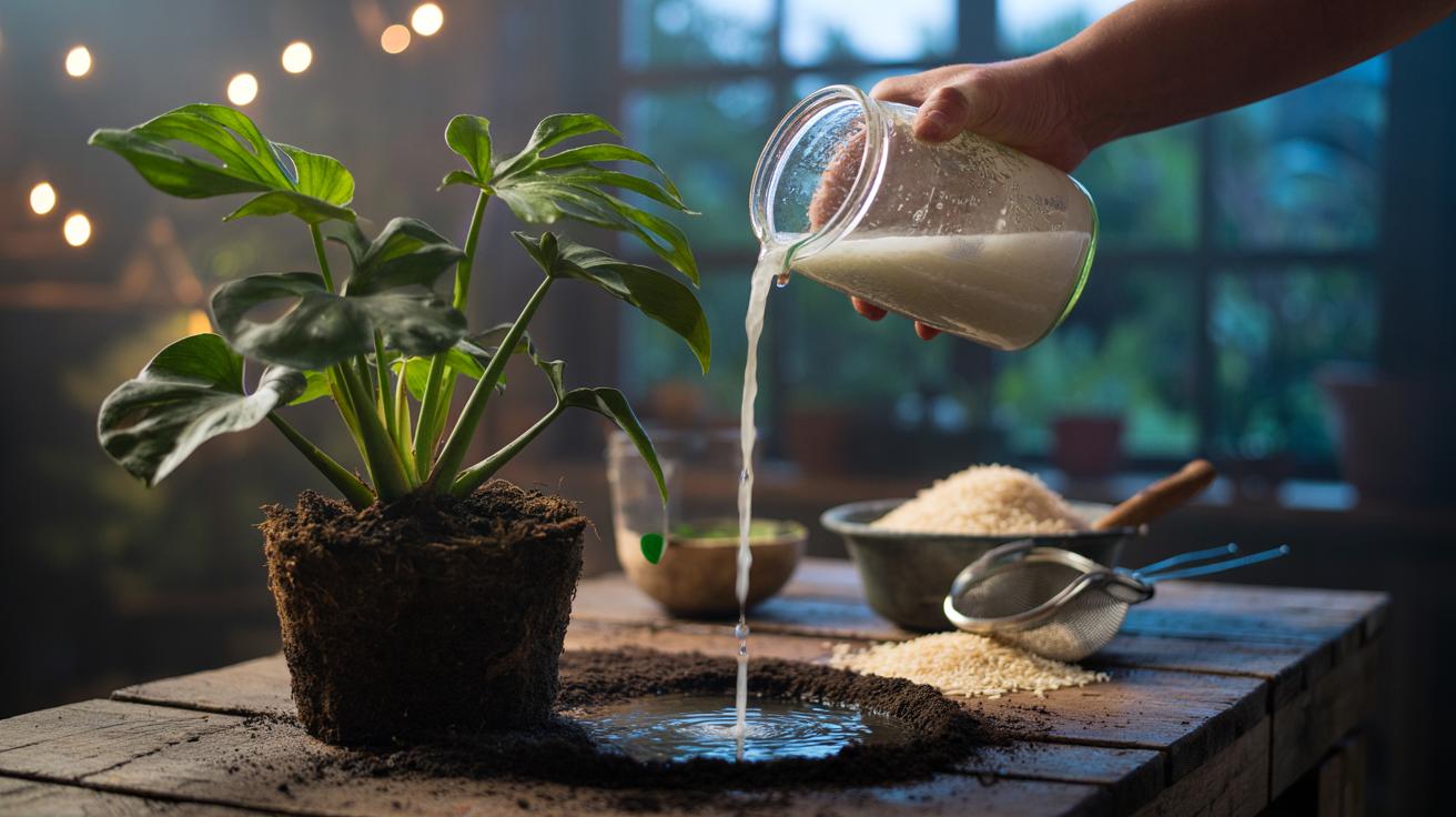 Amaze Your Garden with Rice Water: How starch fosters robust plant growth overnight