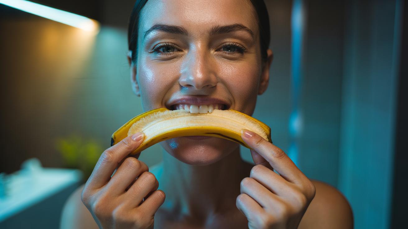 Banana peel brightens teeth naturally in minutes : how potassium gently whitens with ease