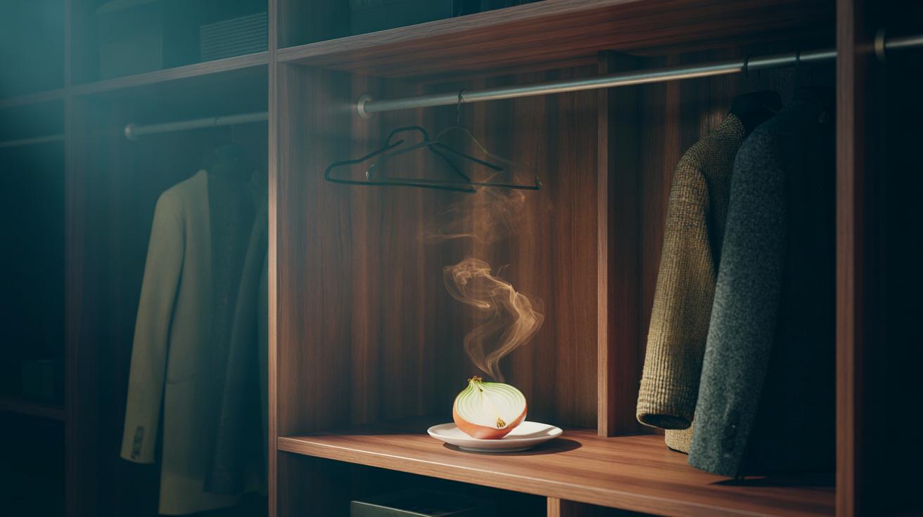 Onion slice deodorises musty wardrobes in hours : how natural enzymes neutralise odours fast