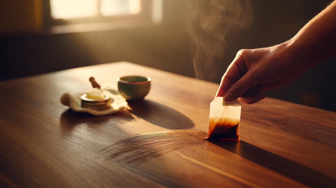 Revive Old Wooden Furniture with Tea Bags: How tannins repair scratches in 2 minutes